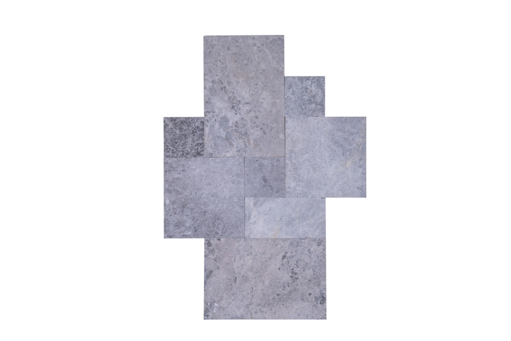 French Pattern Pacific Gray Brushed Marble Pavers Marble Expo